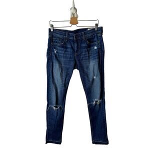 Rag & Bone Women's 28 Dre Boyfriend Jeans in Canyon Distressed Blue